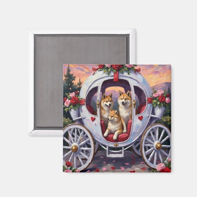 Imán Akita Dog Valentine's Day (Anverso/Reverso)