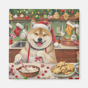 Imán Akita Holiday Baking: Navidades festivos