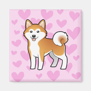 Imán Akita Inu/amor de Shiba Inu