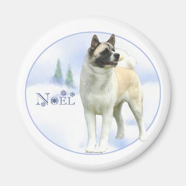 Imán Akita Noel Magnet (Frente)