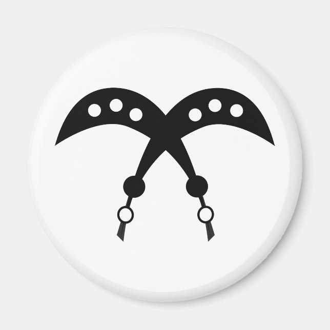 Imán AKOFENA | Símbolo Adinkra de valor y valor (Frente)