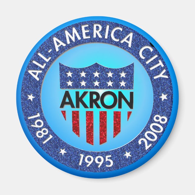 Imán Akron all America City Magnet (Frente)