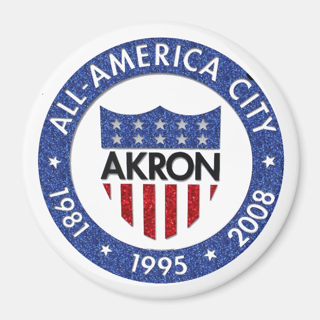Imán Akron all America City Magnet (Frente)