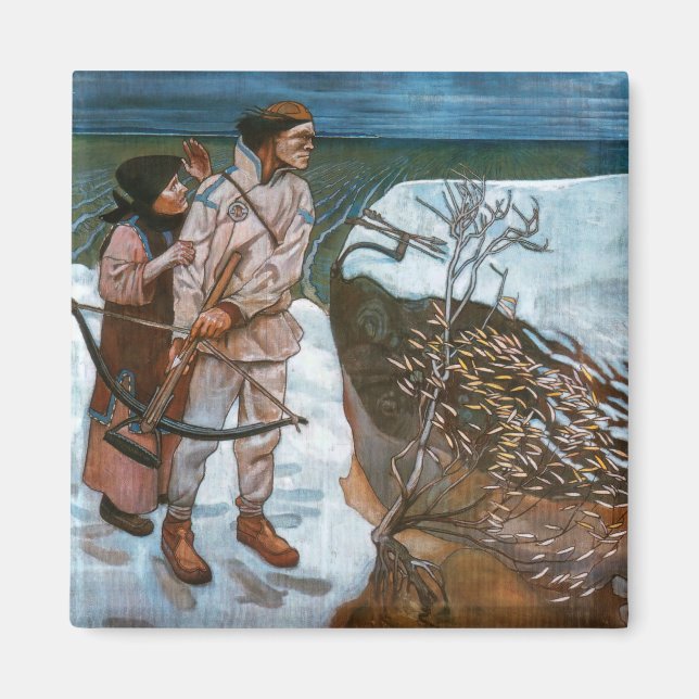 Imán Akseli Gallen-Kallela - La venganza de Joukahainen (Frente)