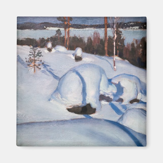 Imán Akseli Gallen-Kallela - Paisaje invernal #1 (Frente)