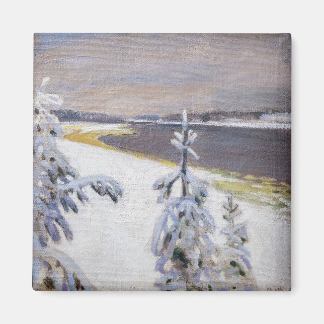 Imán Akseli Gallen-Kallela - Paisaje invernal #2 (Frente)