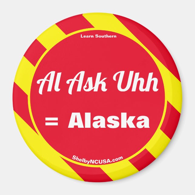 Imán Al Ask Uhh Red/Yellow Magnet (Frente)