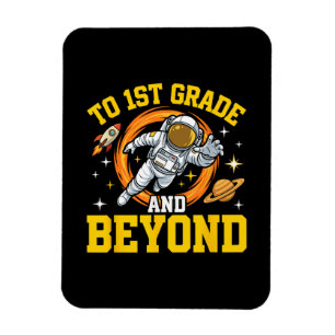 Imán al estudiante de astronauta de 1er grado y más all