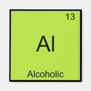 Imán Al - Símbolo de elemento de química alcohólica Fun