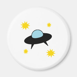 Imán Al UFO retro de la luna