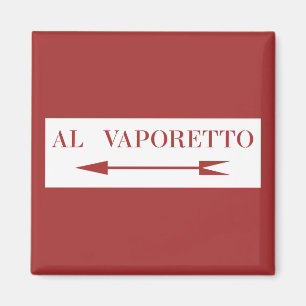 Imán Al Vaporetto, Rótulo Venecia Street, Italia