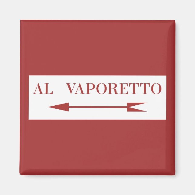 Imán Al Vaporetto, Rótulo Venecia Street, Italia (Frente)