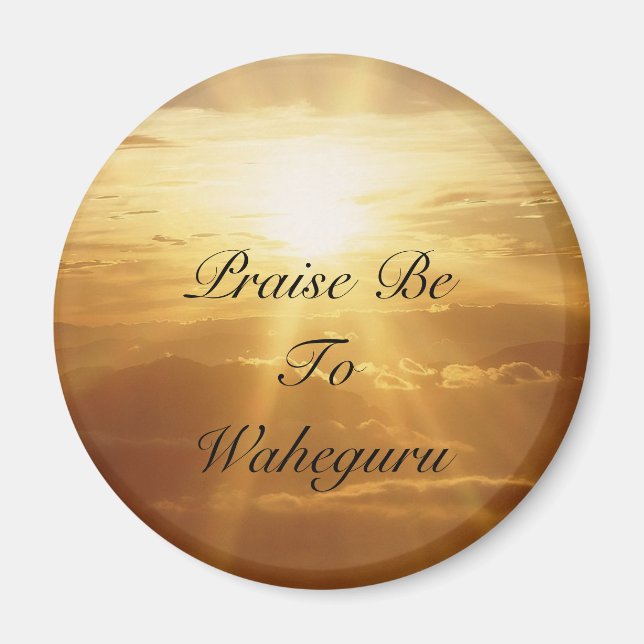 Imán Alabado Sea Para Waheguru Magnet (Frente)