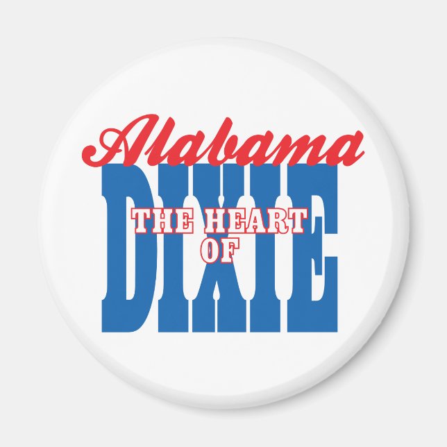 Imán Alabama Corazón de Dixie (Frente)