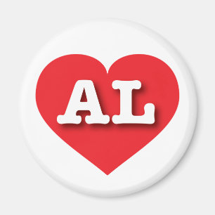 Imán Alabama Corazón Rojo - Amo AL