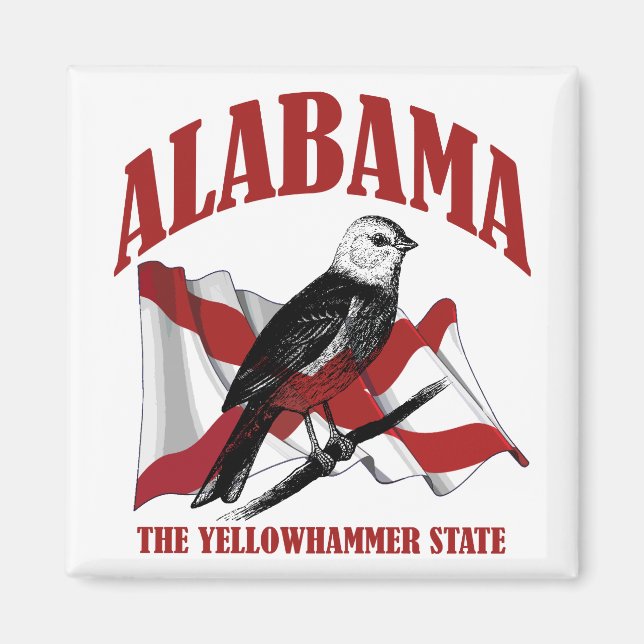 Imán Alabama, el estado de Yellowhammer (Frente)