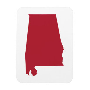 Imán Alabama en Rojo