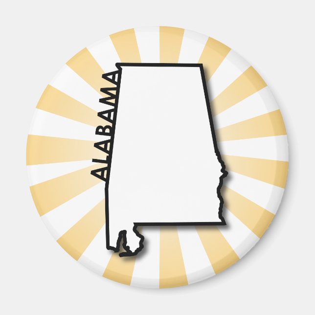 Imán Alabama Gold Burst (Frente)