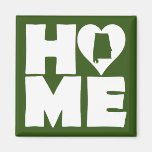 Imán Alabama Home Heart State Fridge Magnet