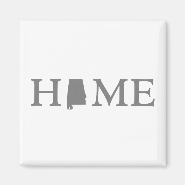 Imán Alabama Home Word State Silhouette (Frente)
