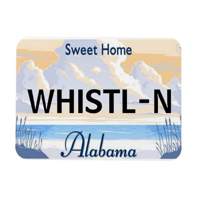 Imán Alabama License Plate Magnet (Horizontal)