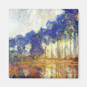 Imán Álamos en los bancos del río Epte Monet