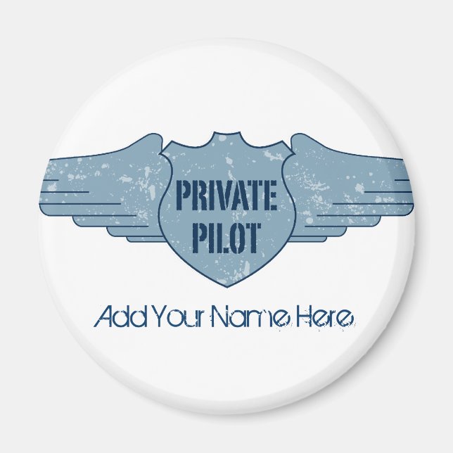 Imán Alas azules del piloto privado (Frente)