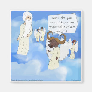 Imán Alas De Búfalo Graciosas En El Regalo Del Cielo