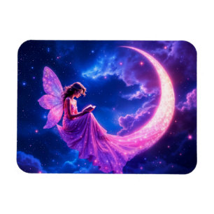 Imán Alas de hadas rosas brillantes arte de estrellas l