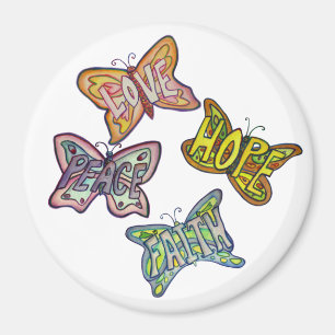 Imán Alas de mariposa Palabra Arte Regalo Redes de Frig