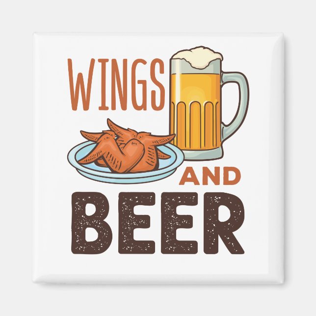Imán Alas y Alas de pollo de Cerveza (Frente)
