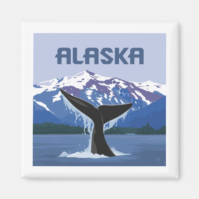 Imán Alaska | Comercio de ballenas (Frente)