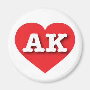 Imán Alaska Corazón Rojo - Amo AK