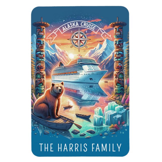 Imán Alaska Cruise Ship Stateroom Magnet (Vertical)