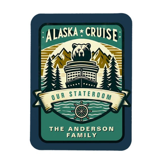 Imán Alaska Cruise Ship Stateroom Magnet (Vertical)