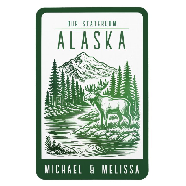 Imán Alaska Cruise Ship Stateroom Magnet (Vertical)