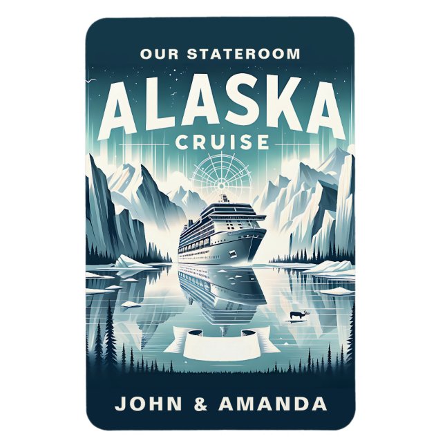 Imán Alaska Cruise Ship Stateroom Magnet (Vertical)