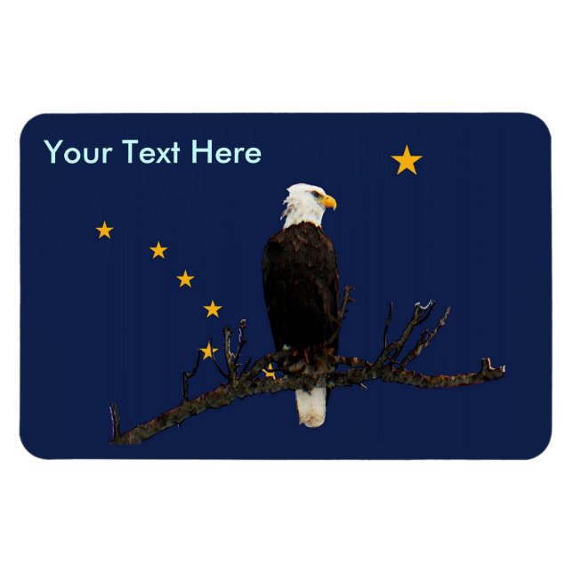 Imán Alaska Flag And Eagle (Horizontal)