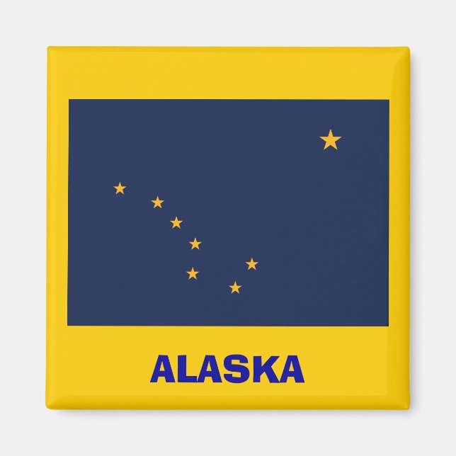 Imán Alaska* Magnet Bandera / Alaska Sjunker Magneten (Frente)
