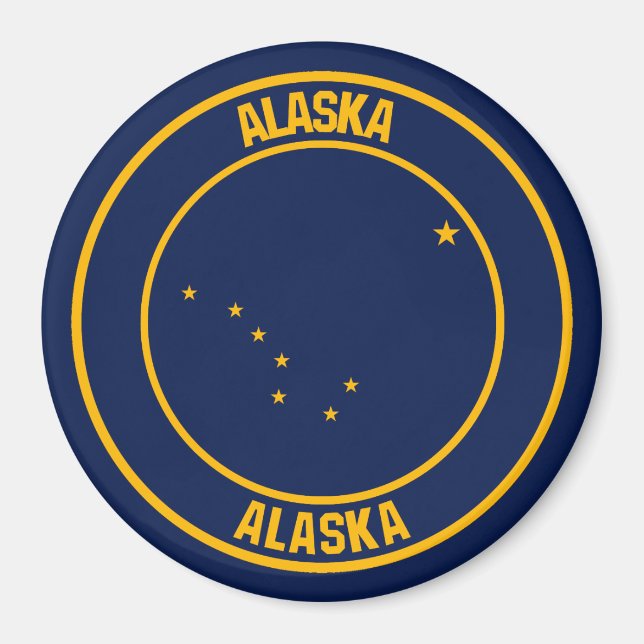 Imán Alaska Round Emblem (Frente)