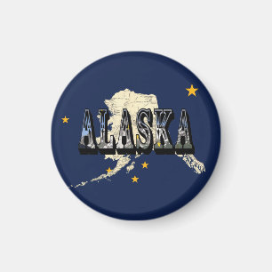 Imán Alaska State Flag Magnet