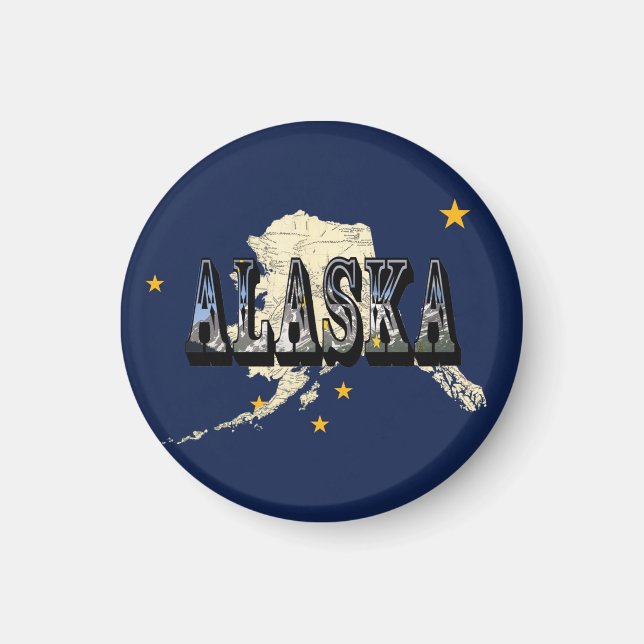 Imán Alaska State Flag Magnet (Frente)