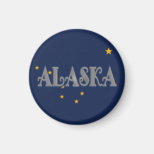 Imán Alaska State Flag Magnet