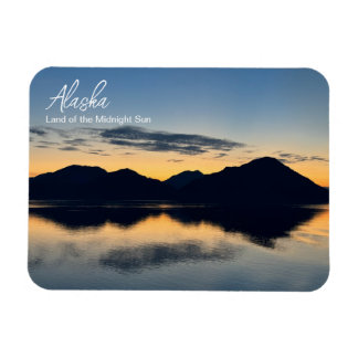 Imán Alaska - Tierra de la postal del Sol de la mediano