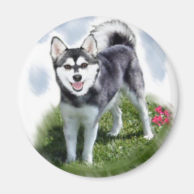 Imán Alaskan Klee Kai Art (Frente)