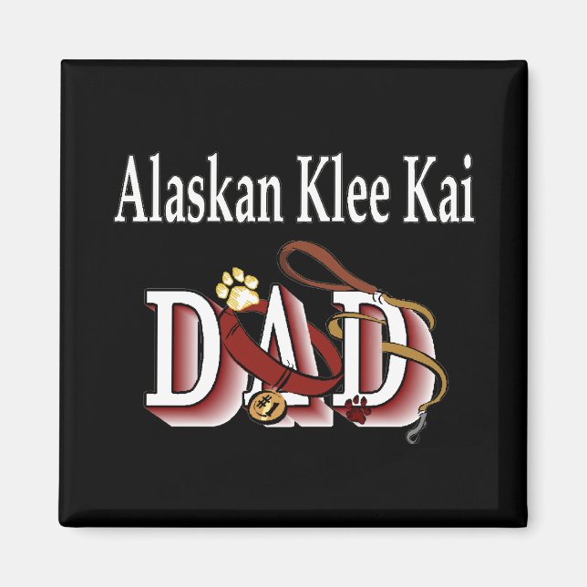 Imán alaskan klee kai dad Magnet (Frente)