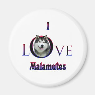 Imán Alaskan Malamute I Love