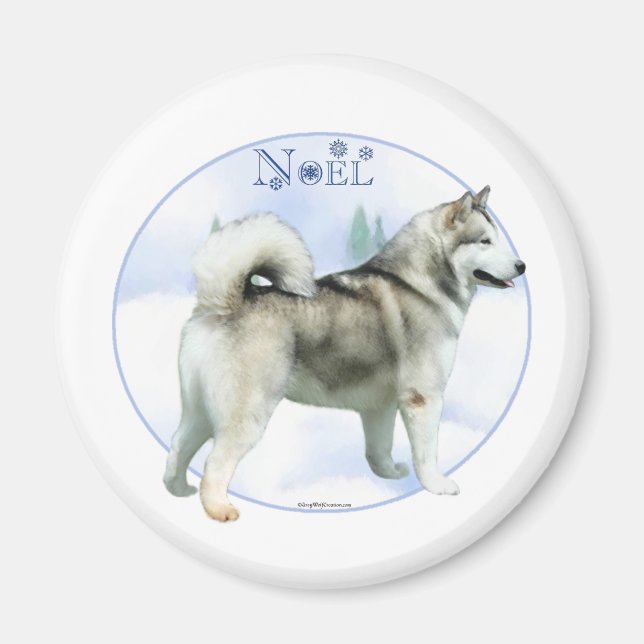 Imán Alaskan Malamute Noel - Magnet (Frente)