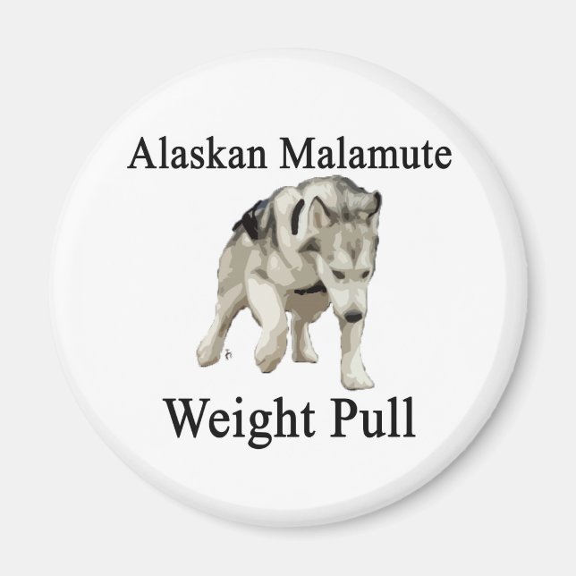 Imán Alaskan Malamute Weight Pull (Frente)