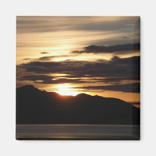 Imán Alaskan Sunset III Hermosa Fotografía de Alaska